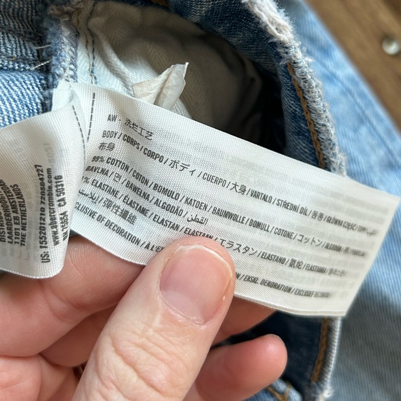 Abercrombie & Fitch 90’s Ultra High Rise Straight Leg Slit Jeans 28/6L - Picture 8 of 8